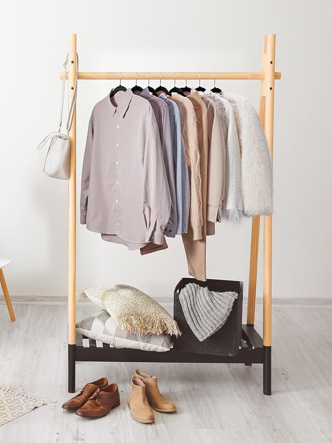 Smartor Velvet Hangers 40 Pack, Non Slip Clothes Felt Hanger Heavy Duty for Coat, Premium Slim Space Saving Suit Hangers for Closet Organizer, 360° Rotating Silver Hook Black