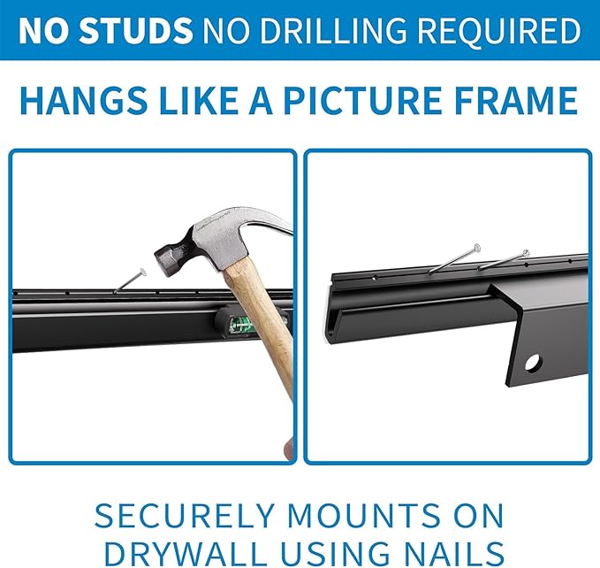 Antimbee Studless Drywall TV Mount for 32-75 inch TVs, No Stud TV Wall Bracket Max VESA 600x400mm up to 150 lbs Universal Fits Most LED LCD Plasma Flat/Curved Screen TVs & Monitors