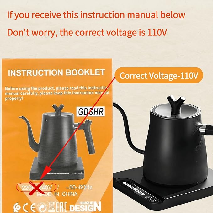 Gooseneck Electric Kettle Temperature Control & Keep Warm, 7 TEMP Control Electric Kettles for Boiling Water,Quickly Heating Kettle Electric Stainless Steel for Coffee & Tea, 800W/1L