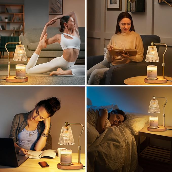 Candle Warmer Lamp with Timer and Dimmer Adjustable Height for Home Room Decor, Brithday Gifts for Women, Candle Warmer for Scented Jar Candles Mother's Day Gifts