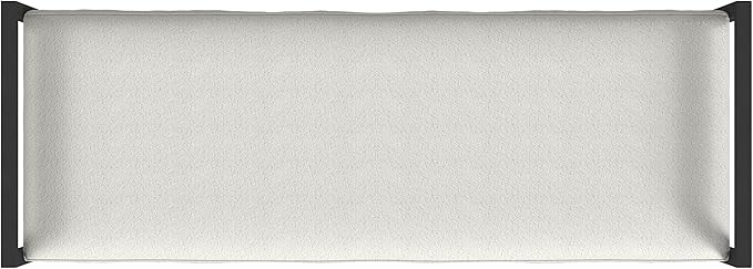 HomePop Modern Metal Bench|Bench for Living Room & Bedroom | Decorative Home Furniture - Cream Boucle