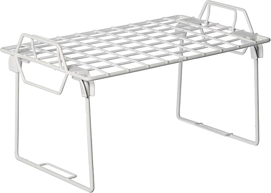 Whitmor Wire Grid Stacking Shelf Small, White