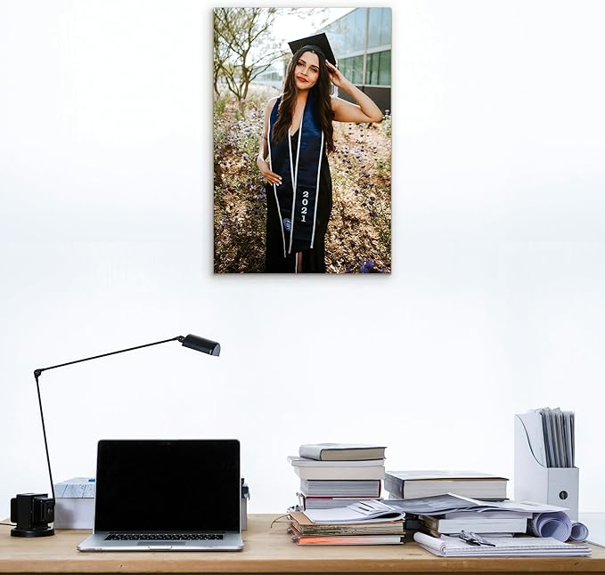 Custom Graduation Canvas Prints with Your Photos,Graduation Decorations, Personalized Graduation Canvas Wall Art Gifts Idea for Daughter, Son, Sibling or Friend (16" X 24")