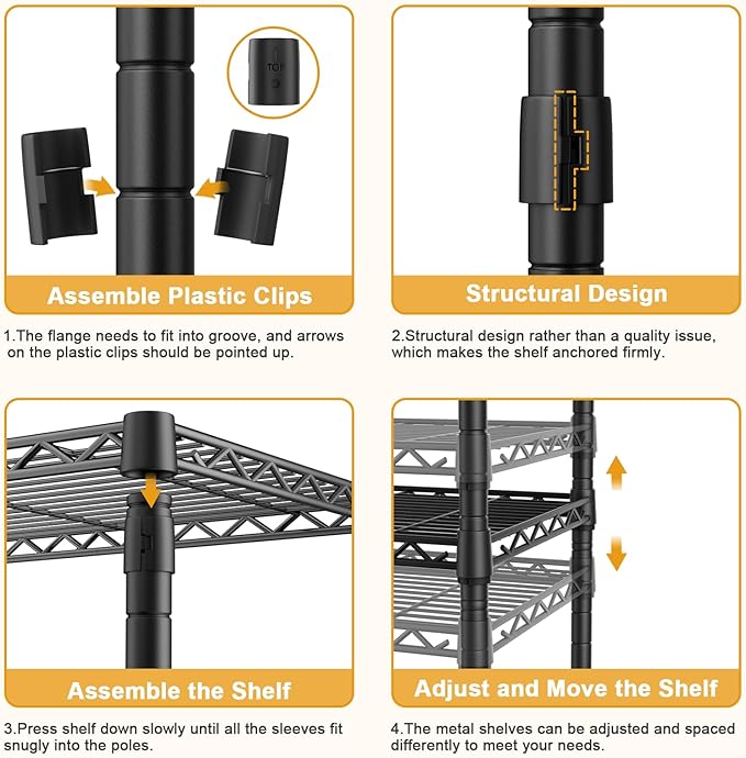 H41 Garment Rack Heavy Duty Clothes Rack, Clothing Racks for Hanging Clothes, Extra Large Freestanding Portable Closet Wardrobe Rack 78.5'' W × 15.8'' D × 76.4'' H, Max Load 1150 Lbs, Black