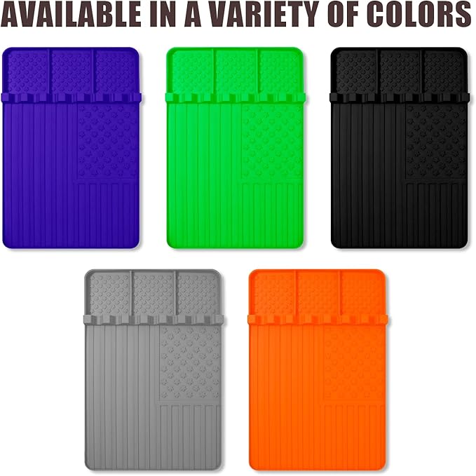 2 PCS Silicone Griddle Tools Mat for Blackstone,Grill BBQ Caddy Utensils Holder for Kitchen,Cooking & Countertop,Large Spatula Mat with Drip Pad,Griddle Accessories for Blackstone (blue 2pcs)