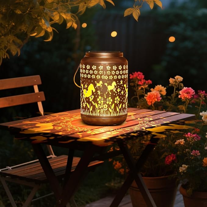 Solar Lanterns Outdoor, Horse Lantern Garden Decor Waterproof Decor Light Hanging Solar Lights Yard Decor, Gifts for Women, Gifts for Mom, Gifts for Grandma