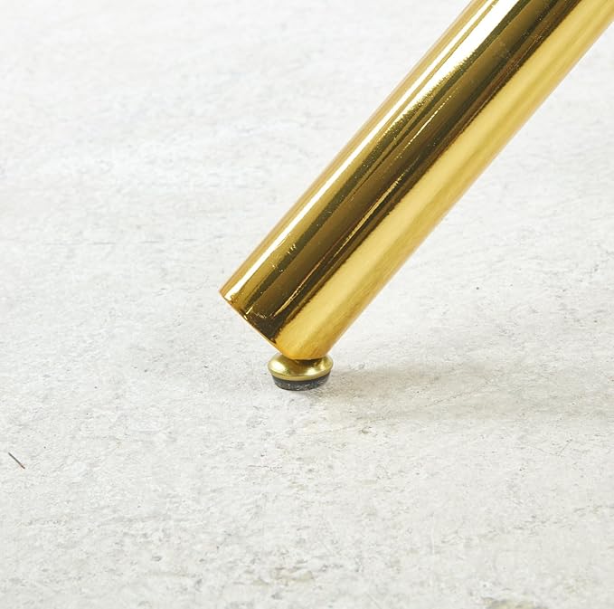 Round Glass Dining Table,Glass Dining Room Table with Tempered Glass Tabletop and Metal Legs, Modern Style Glass Kitchen Table for Home, Kitchen, Dining Room