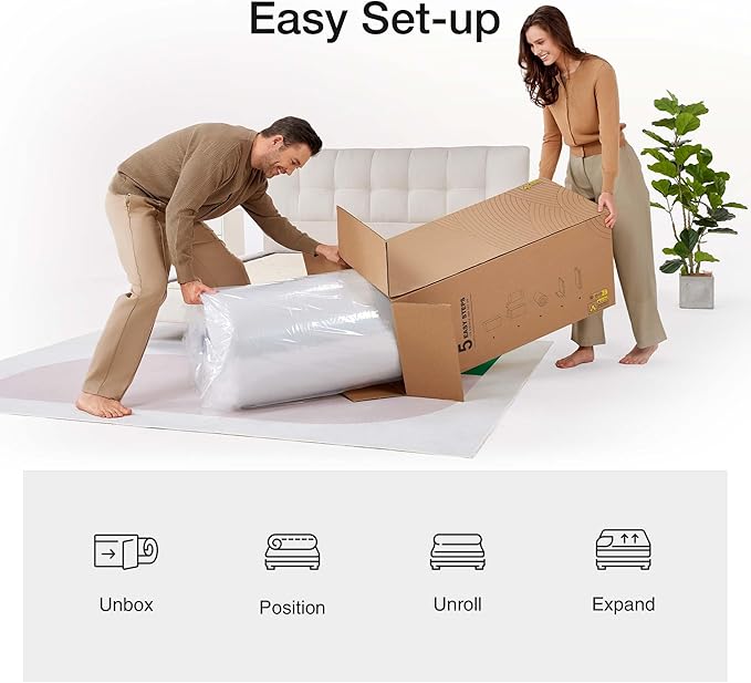 Novilla 14 Inch Queen Size Mattress, Hybrid Mattress Queen Size with Comfy Support, Bed Mattresses 14 Inch with Individual Pocket Springs for Motion Isolation & Pressure Relief, Certipur-Us Certified