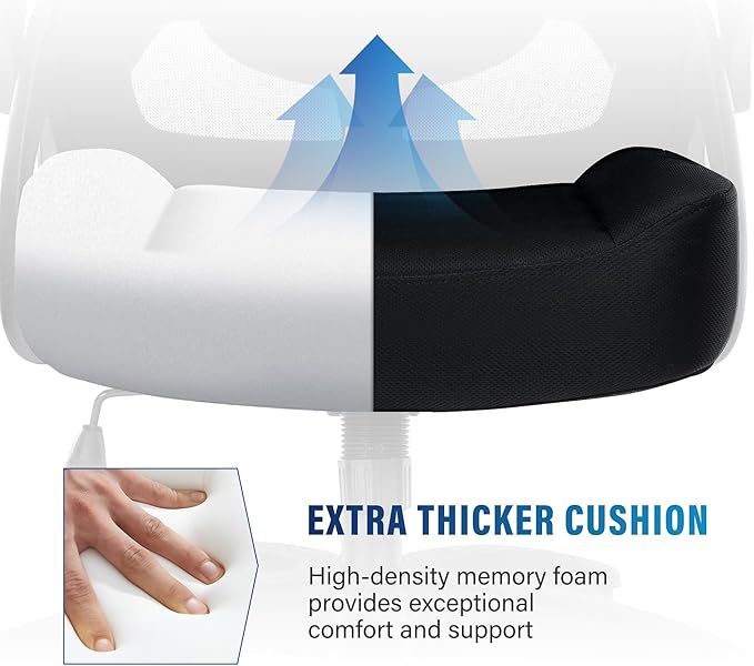 Big and Tall Office Chair 400lbs-Ergonomic Mesh Desk Chair with Flip up Arms, Heavy Duty Home Office Computer Chair, Wide Seat Office Chairs, Executive Rolling Swivel Task Chairs for Large People