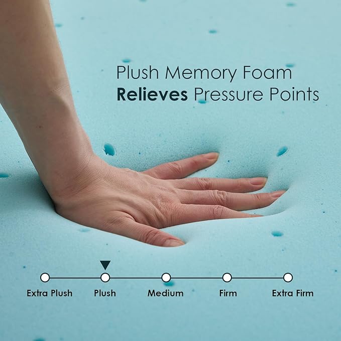 FDW 8 inch Full Mattress Gel Memory Foam Mattress for Cool Sleep,Medium Firm with 2 Inch Gel Memory Foam Topper Set/,Pressure Relief,CertiPUR-US Certified (Full)