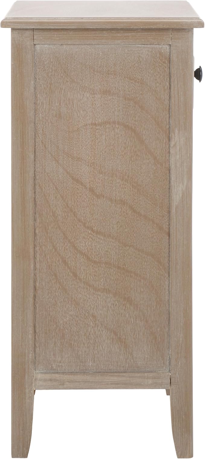 Safavieh Home Collection Everly Drawer White Wash 1-Drawer 2 Removable Baskets Side Table