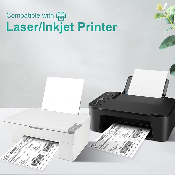 MFLABEL Half Sheet Label Laser/Ink Jet Shipping Label 8.5 x 11 Inches Packaging Labels, Address Labels for Laser & Inkjet Printers, 600 Count(300 Sheets)