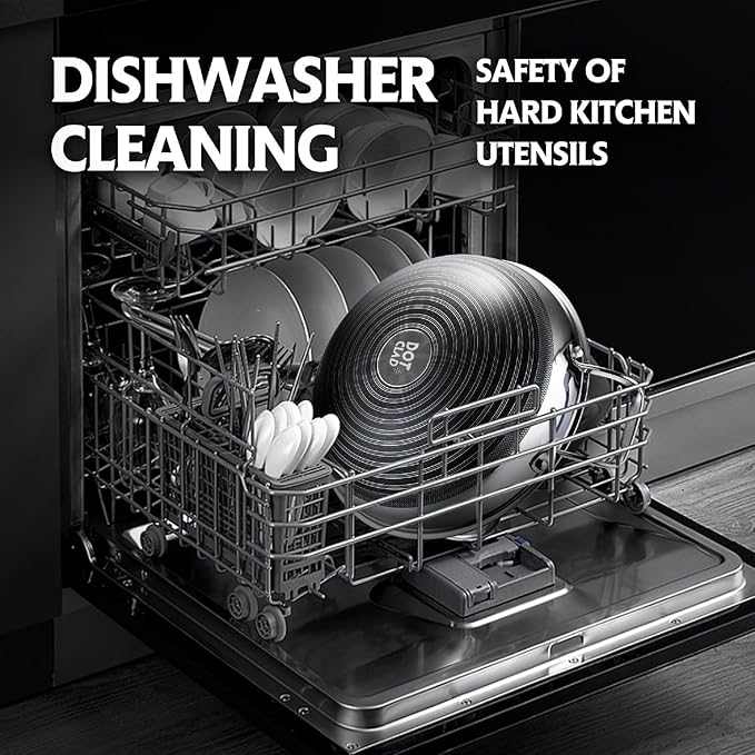 13 Inch Hybrid Stainless Steel Wok with Lid and Steamer Basket, Non Stick Stir Fry Pan, PFOA-Free, Works on Induction, Dishwasher & Oven Safe