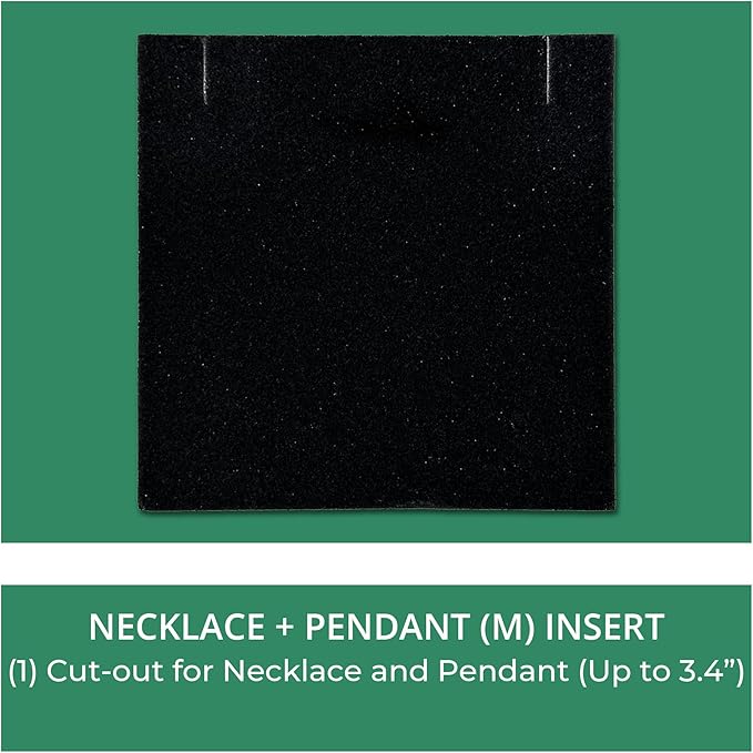 TheDisplayGuys - 24-Pack Cardboard Kraft Paper Jewelry Gift Boxes w. Velvet Padding - Necklace/Pendant - Matte Black - #33 (3.5" x 3.5" x 1.0")