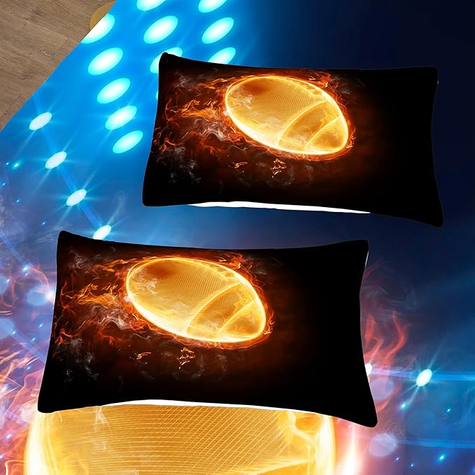 Tailor Shop Football Boys Comforter Sets Twin Size,Football Bedding Sets for Boys Kids Teens with 1 Pillowcase……