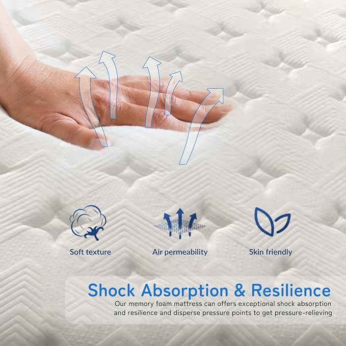 Full Mattress, 12 Inch Hybrid Mattress in a Box, Memory Foam and Individual Pocket Springs, Medium Firm Comfort, Motion Isolation, Ideal for All Sleep Positions, CertiPUR-US Certified