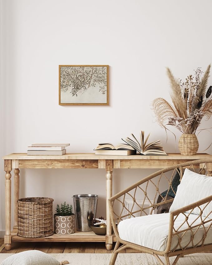 InSimSea Framed Wall Art for Living Room Vintage Plant Wall Art Apple Trees Oil Painting Decor Aesthetic Room Decor Framed Canvas Print Artwork Farmhouse Still Life Wall Pictures for Bedroom 8x10in