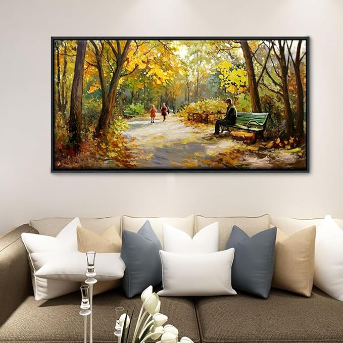 Large Canvas Wood Framed Wall Art Living Room Wall Decor for Bedroom Forest Landscape Painting Wall Pictures Artwork Picture Office Farmhouse Home Decorations 20×40IN