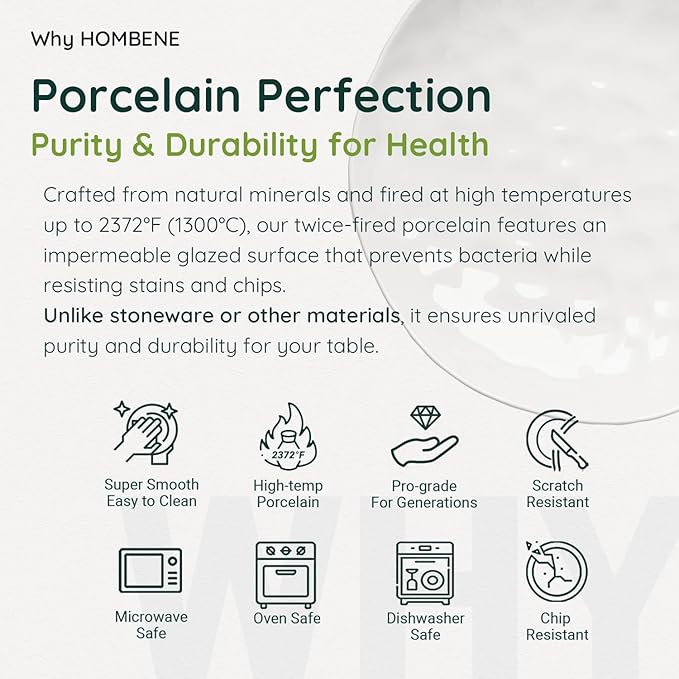 8 Inch Pasta and Salad Bowls, Serving and Soup Bowl Set, Microwave Safe Ceramic Plates, Set of 2, White