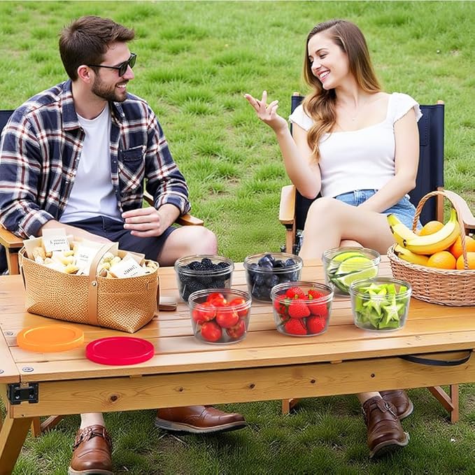 Freezer Storage Containers 6 Pack-16 Oz Deli Containers with Lids BPA Free Microwave and Dishwasher Safe,Food Storage Containers with Lids,Soup Containers for Oats/Salad