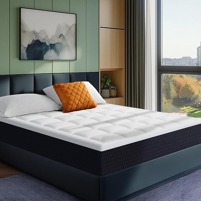 ONENICE 10 Inch Queen Mattress in a Box, Breathable Gel-Memory Foam Plus Pillowtop Mattress for Pressure Relief, CertiPUR-US Certified Bed in a Box, Fiberglass-Free