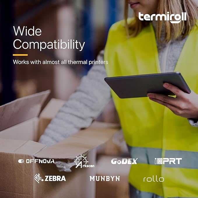 3x2 Thermal Label for Barcodes & Address - Perforated - 500 Labels/Roll - Compatible with Most Direct Thermal Printers Rollo, Zebra - Strong Adhesive, BPA-Free, Commercial Grade (3"x2", 500, Count)