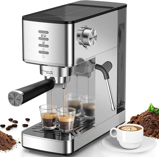 Espresso Machine 20 Bar with Rapid Cold Brew - Hot & Iced Coffee Maker, Built-in Steam Wand, Touch Screen, 37oz Water Tank -Perfect for Lattes, Cappuccinos, and Gift for Coffee Lovers
