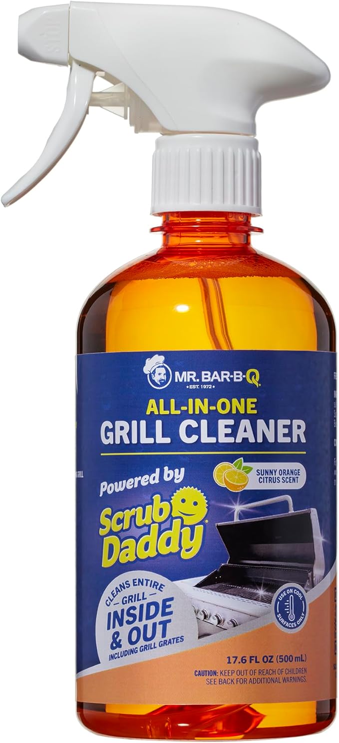 Mr. Bar-B-Q Triple Action Grill Brush and All in One Grill Cleaner Powered by Scrub Daddy