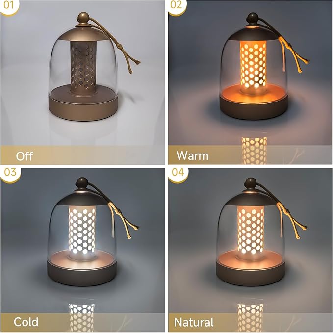 Touch Night Light with Dimmable & Adjustable Color Temperature, USB Rechargeable Portable Bedside Lamp for Bedroom Living Room Baby Nursery – 9 Hour Long Battery Life (Rosegold)