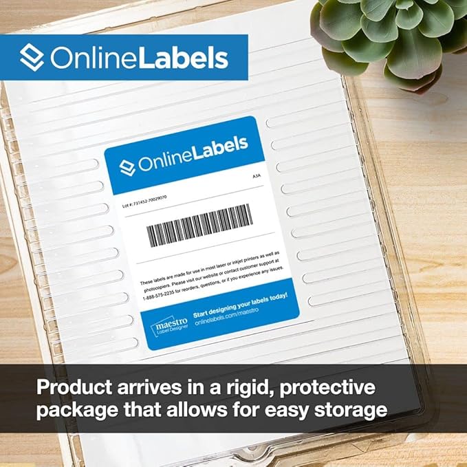 8.5 x 5.5 Half-Sheet Shipping Labels - Permanent, White Matte - for FBA, FedEx, UPS - Pack of 1,000 Labels, 500 Sheets - Inkjet/Laser Printers - Online Labels