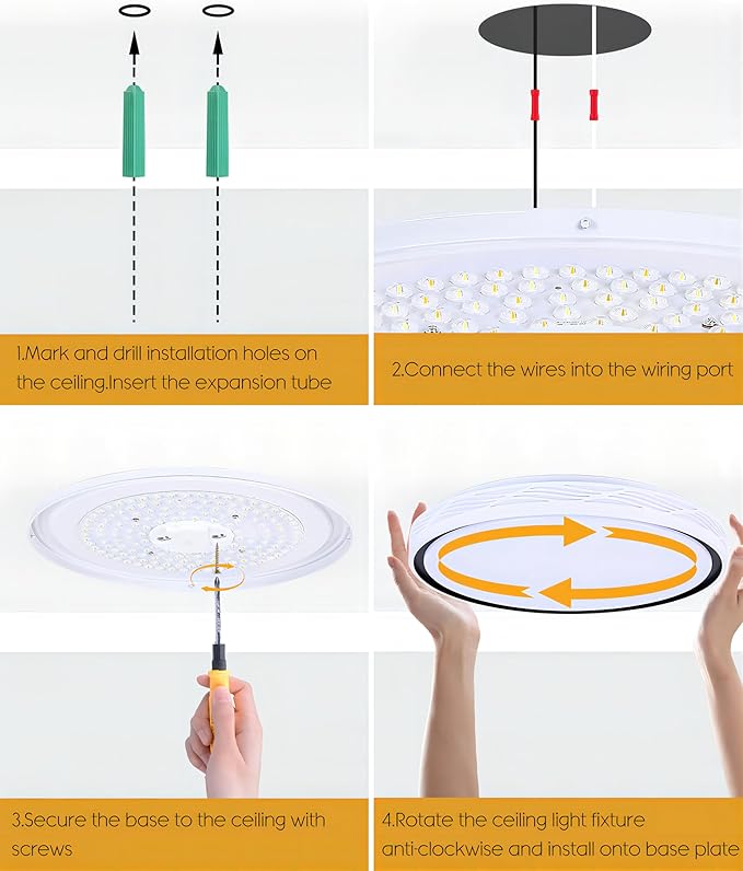 20 Inch Large LED Flush Mount Ceiling Light, 2700K-6500K Dimmable LED Ceiling Light Fixture with Remote, 70W 8900lm Round Modern Ceiling Lamp for Bedroom, Living Room, Hallway (White)