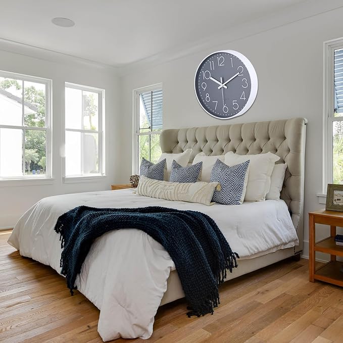 jomparis 16 Inch Large Wall Clock Silent Modern Elegant Simple Decor for Living Room Office