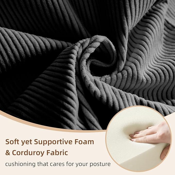 Rovibek 118" 5-in-1 Memory Foam Boneless Sectional Couch, Modular Convertible Sleeper Sofa Bed, Full Size No Assembly Required DIY Combination, Oversized Lazy Sofa with Fixed Frame Black