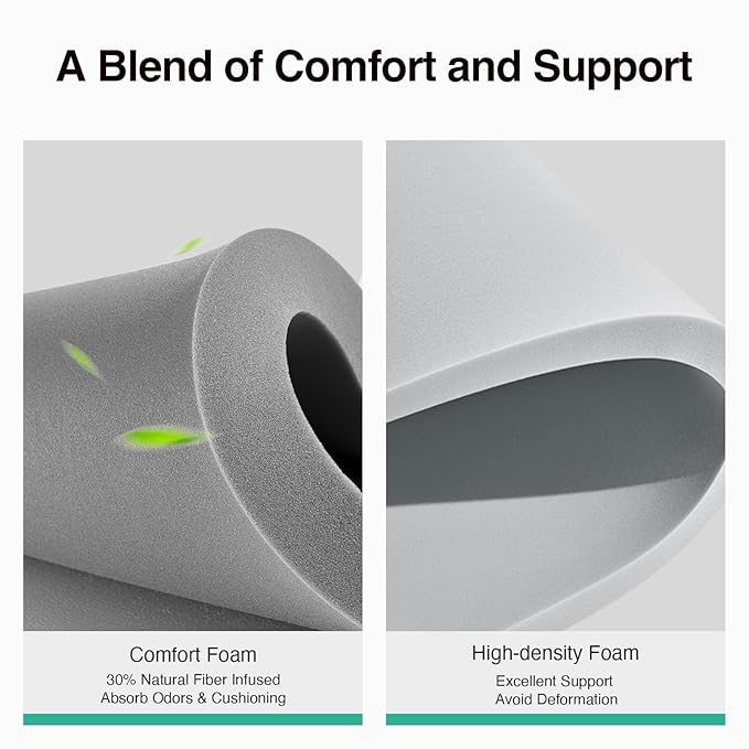 Novilla Twin Size Mattress, 10 Inch Twin Memory Foam Mattress with Breathable Comfort & High-Density Support Foam for Pressure Relief & Contouring Support, Mattresses in a Box