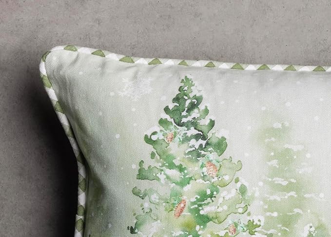 Maison d' Hermine Decorative Pillow Covers 12x20 Inch Rectangle 100% Cotton Throw Pillow Covers with Invisible Zipper Cushion Case for Living Room Couch, Chair, Sofas, Bedroom, Home (Winter Mornings)