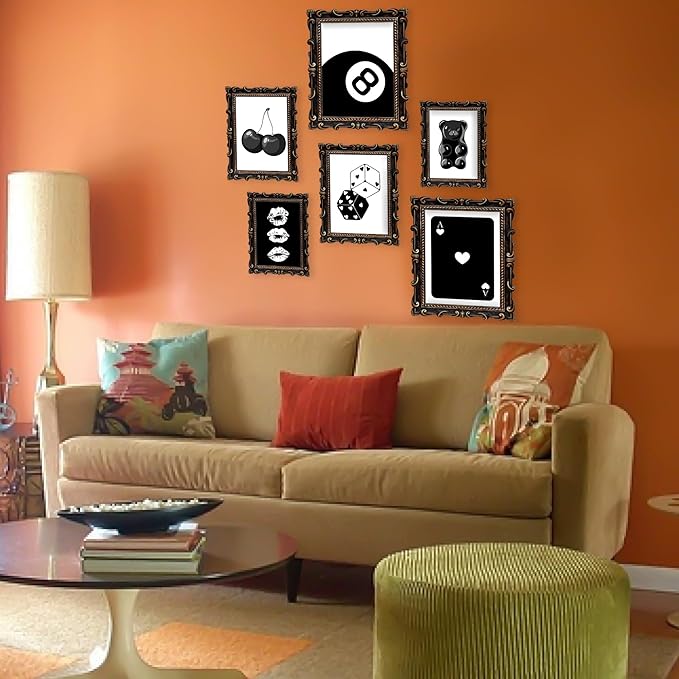 Black and White Poster Chic Wall Decor for Bedroom Decor Home Decor Stylish Black and White Prints for Wall Decor Living Room Decor Modern Black Poster Collection for Boho Bedroom Decor Aesthetic 6 Pcs (Unframed)