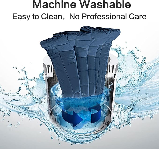 EASELAND King Size Mattress Pad Pillow Top Mattress Cover Quilted Fitted Mattress Protector 8-21" Deep Pocket Cooling Mattress Topper (78x80 Inches, Dark Blue)