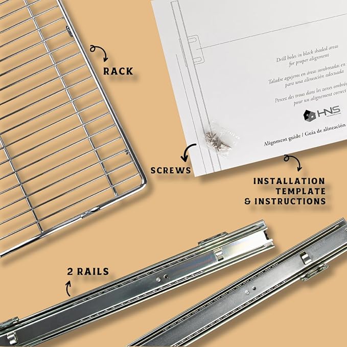 HOLD N' STORAGE Pull Out Cabinet Organizer, Heavy Duty-w/Lifetime Limited Warranty -11”W x 17”D-Requires At Least 12-1/4” Cabinet Opening, Steel Metal Cabinet Drawers Slide Out, Chrome Finish