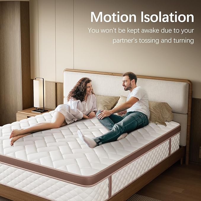 10-Inch Hybrid Full Size Mattress - Premium Cooling Gel Memory Foam & 8.5" High Pocket Coils | CertiPUR-US Certified | Pressure Relief & Motion Isolation | 365-Night Risk-Free Trial