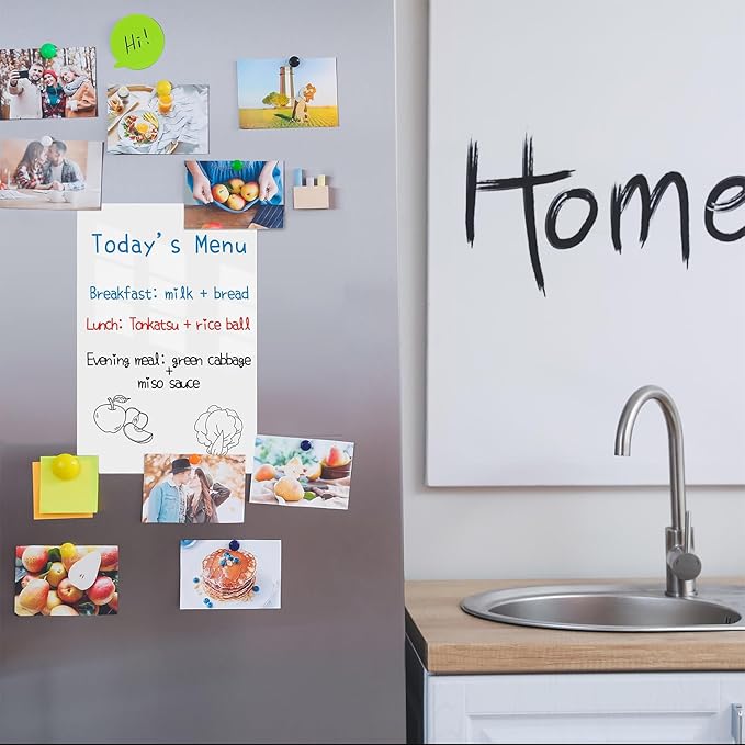 Magnetic Whiteboard Contact Paper, 36" x 48" Stick on Magnetic Dry Erase White Board Sticker on Wall, Easy to Write for Kids Drawing, School, Office, Kitchen Fridge