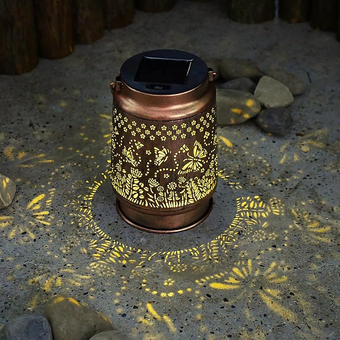 Styleonme Butterfly Lover Solar Light, Mother's Day Lantern Gift for Women Mom Grandma Sister, Hanging Image Butterflys Lanterns, Yard Corridor Garden Decor, Thanksgiving Day, Birthday Gifts