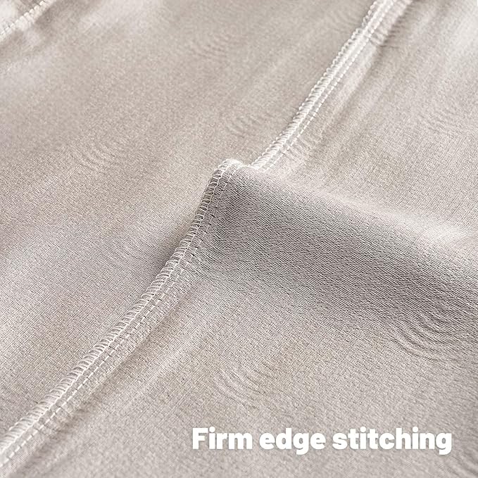 FUTEI Beige Chenille Decorative Throw Pillow Covers 22x22 Inch Set of 2,Soft Cozy Striped Geometric Patterns Cushion Case,Modern Home Decor for Couch Bed Living Room