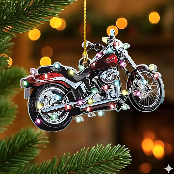 Personalized Motorcycle Ornament 2025, Custom Dirt Bike Ornaments for Christmas Tree, Motocross Christmas Ornaments, Motocross Gifts for Men, Dirt Bike Lovers Gift, Personalized Xmas Tree Decoration 4