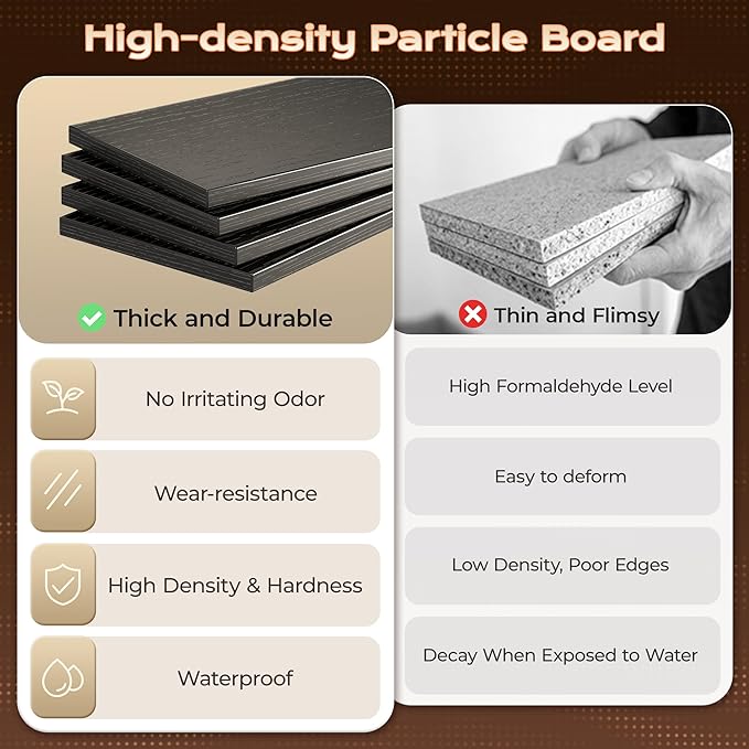 Huuger 63 Inch L Shaped Desk with Power Outlets and USB-C Port, Reversible Computer Desk, Larger Office Corner Gaming Desk, 0.95 Inch Thicker Desktop, Metal Frame, for Home Office, Study, Black