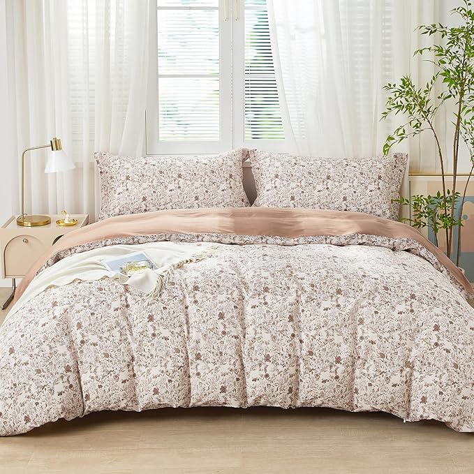 SAPHREAS Boho Duvet Cover Set Twin Size 2 pcs Ultra Soft Bedding Comforter Cover Set 100% Cotton 1 Duvet Cover 68"x90" 1 Pillow Sham, Comforter Not Included