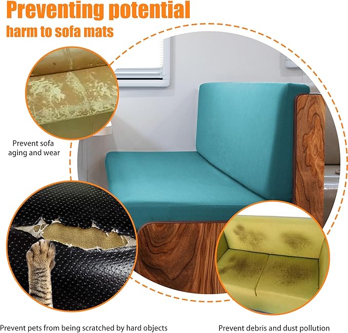 Rv Dinette Cushion Covers,Printing Stretchable Camper Cushion Cover,RV Cushion Slipcover,Rv Couch Cover Replacement for RV Camper Car Bench,2 Backrest Covers and 2 Bench Covers (Peacock Blue)