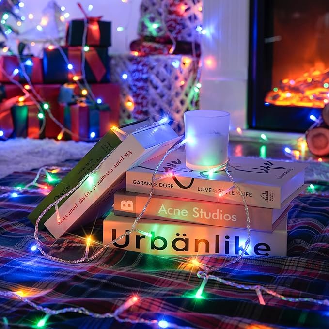 JMEXSUSS 150 LED Multicolor String Lights Indoor Outdoor Waterproof, 59 Ft Connectable Christmas Tree Lights, 8 Modes Plug in Colorful String Lights for Patio, Party, Holiday Decorations