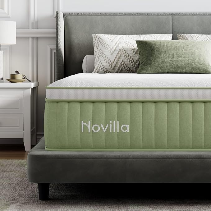 Novilla Twin Mattress for Kids, Twin Hybrid Mattress 10 Inch in a Box with Individual Pocketed Springs & Gel Memory Foam for Body Support & Back Pain Relief & Cool Night Sleep, CertiPUR-US Certified