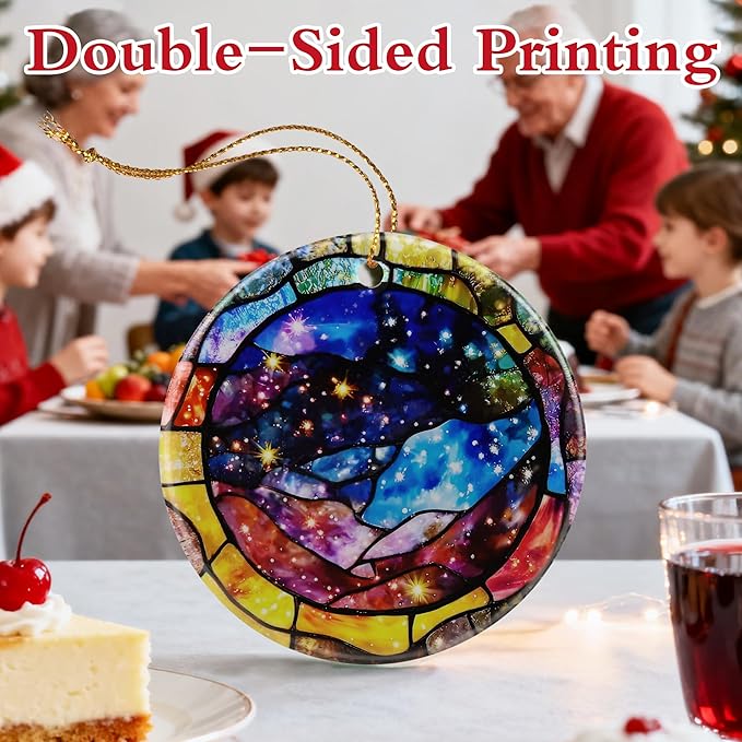 Space Milky Way Ornament, Christmas Ornaments, Christmas Decorations for Tree, Galaxy Indoor Decor, Gifts for Friends, Astronomy Lovers & Cosmic Art Lovers, Gift Exchange & Gift Idea, Giftbox Included