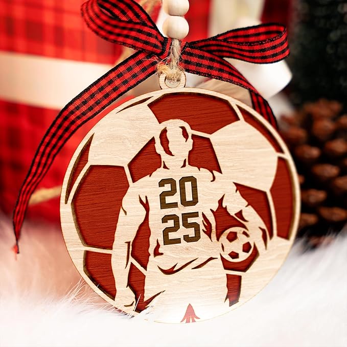 Soccer Ornaments for Christmas Tree - Perfect Soccer Gifts for Boys and Girls, Ideal Ornaments for Soccer Players and Coaches, 2025 Soccer-Ornament for Christmas Decoration